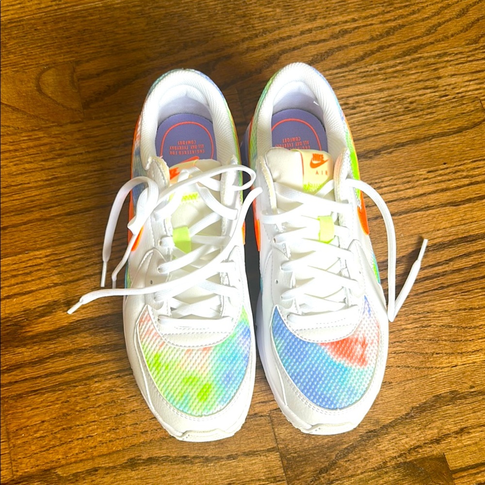 NWOT Nike White and Blue Sneakers with Modern Design